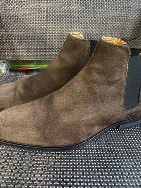 Aldo Men's Dark Brown Suede Chelsea Boots